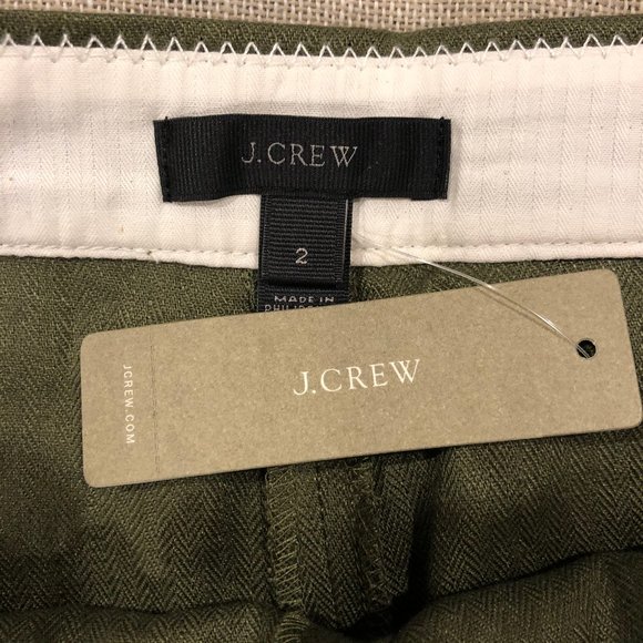 J Crew Green Linen Shorts Crossover Skort (NWT) 2 - Picture 3 of 5
